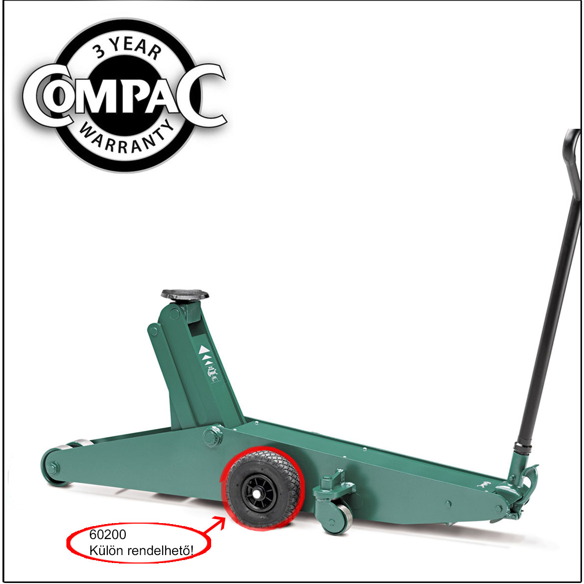 Compac 8 Emelő padló 8 T krokodil - magasemelésű: 180 - 960 mm - Compac (8T-HC ...