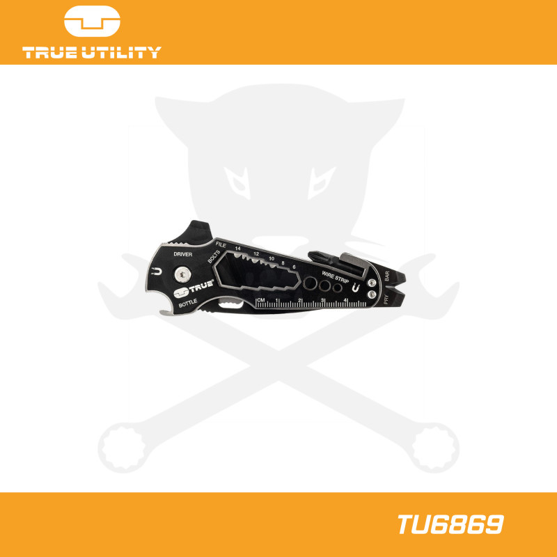 Vágókés, összecsukható Smartknife+ 15in1 - Fekete - True