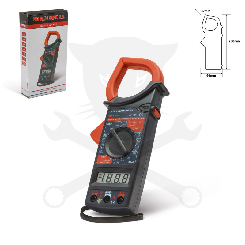 Multiméter, lakatfogós DC 1000 / AC 750V Maxwell