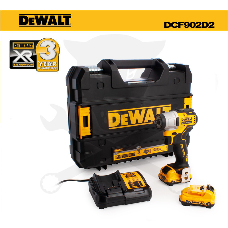 Ütvecsavarozó, akkus 12V  168 Nm 3/8" gyűrűs 2db 2Ah Li-ion - DeWalt2
