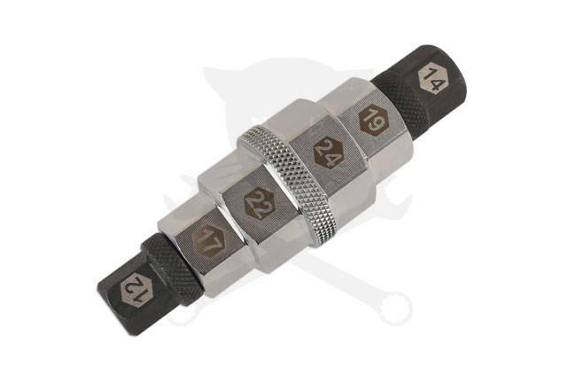 Tengelykulcs motorkerékpárhoz 6 in 1-ben 12-14-17-19-22-24 mm