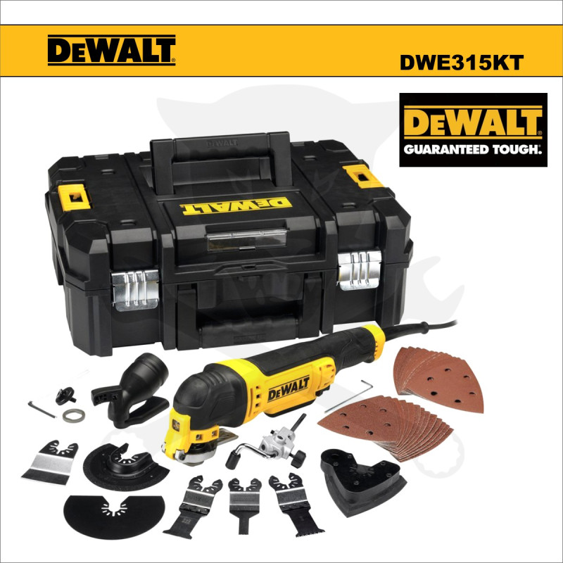Multifunkciós vágógép, 300W tartozékokkal, kofferben - DeWalt