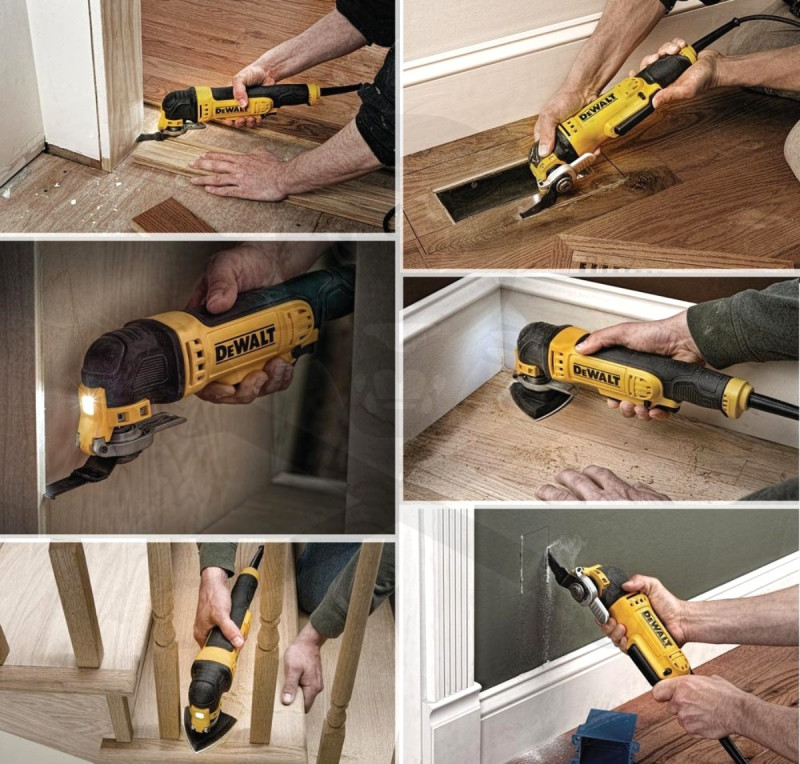 Multifunkciós vágógép, 300W tartozékokkal, kofferben - DeWalt