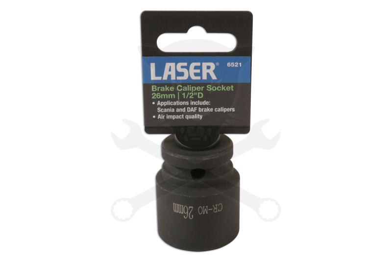 Féknyeregkulcs -TEHER- Scania, DAF 26 mm 6 lapú x 43 mm hossz - 1/2"