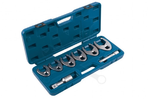 Villáskulcs adapter készlet nyitott 1/2"-3/4" 6+2 db: 33-50 mm "Crowfoot"