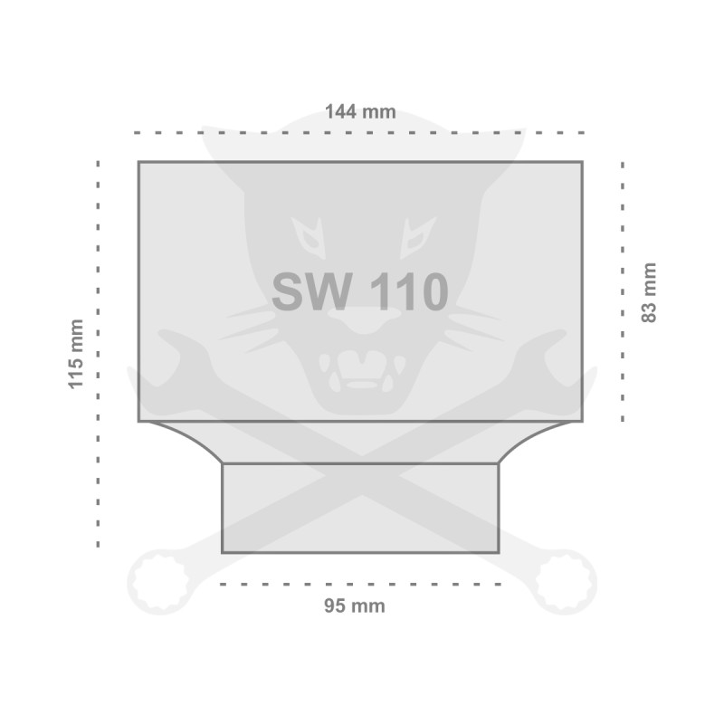 Dugókulcs - crowafej 1" 6 lap normál 110 mm Genius