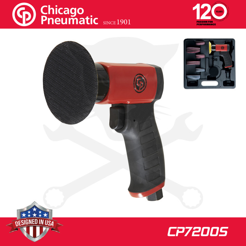 Levegős excenter csiszológép  50-75 mm 2"-3"- 2.5 mm MINI készlet Chicago (CP7200S)