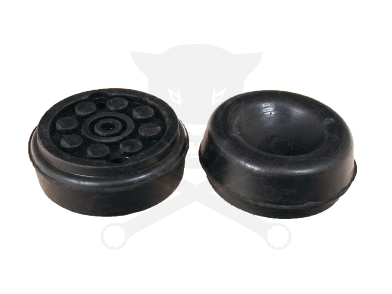 Gumipogácsa krokodil emelőhöz fekete  39/15 mm - pöttyös