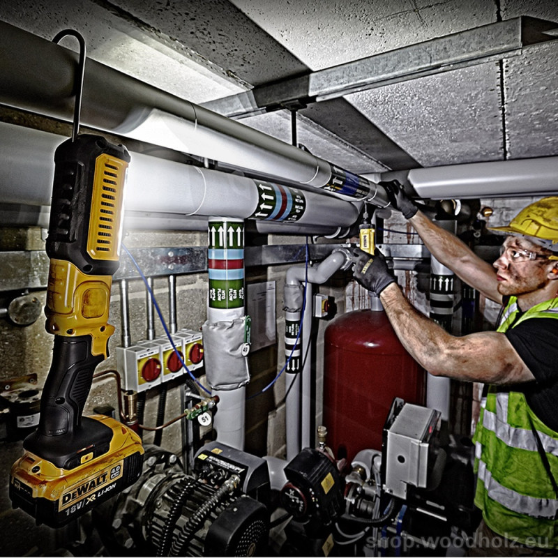 Szerelőlámpa, akkus, csuklós fej - akku nélkül - 225-450 Lm DeWalt