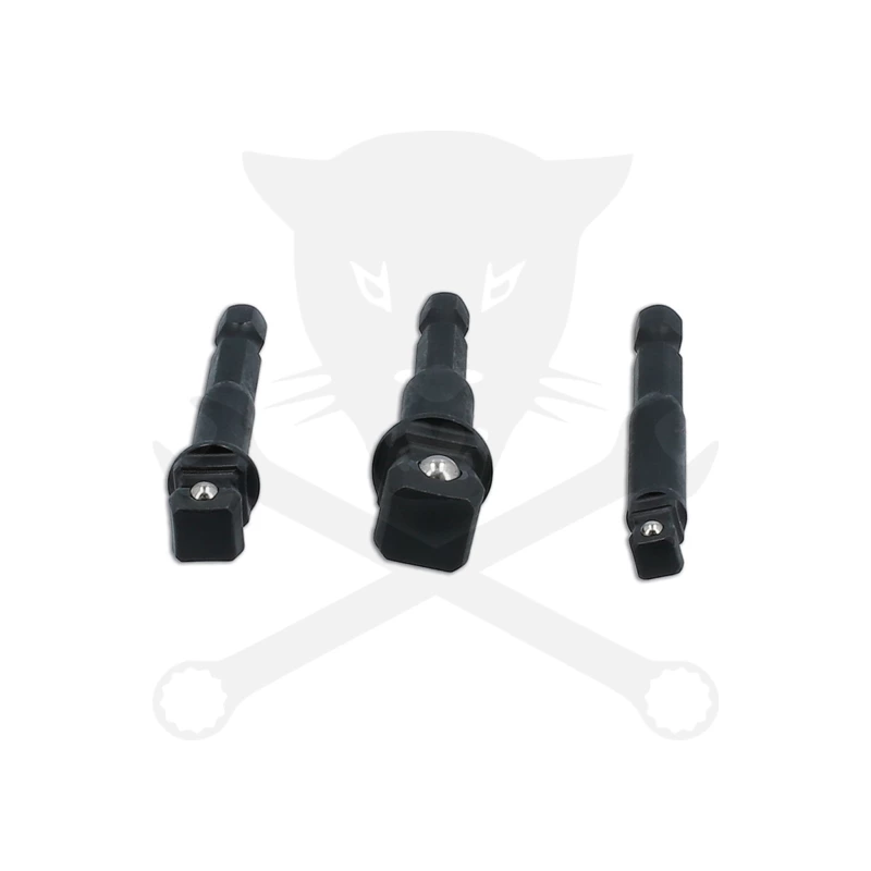 Adapter készlet fúrógéphez - csavarbehajtóhoz 1/4"-3/8"-1/2" - Laser