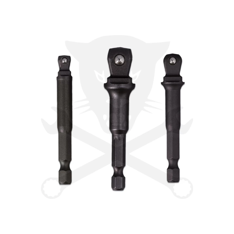 Adapter készlet fúrógéphez - csavarbehajtóhoz 1/4"-3/8"-1/2" - Laser