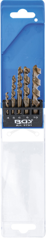 Csigafúró Klt. - BALOS - HSS Co5 Kobalt tartalom 5 db-os: 4-5-6-8-10mm