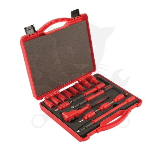 Dugókulcs készlet VDE 1000 V Szigetelt/Hibrid szerszám készlet3/8" 16 db-os