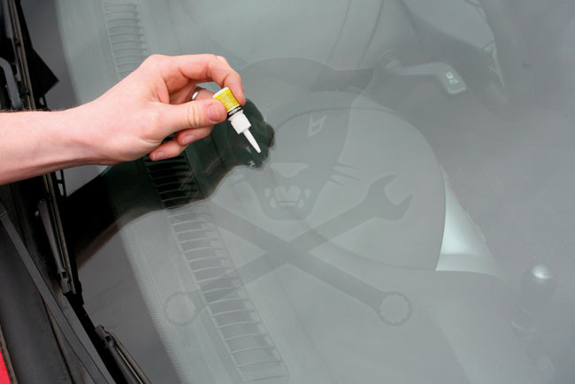 Szélvédő javító készlet kavicsfelverődéshez Laser