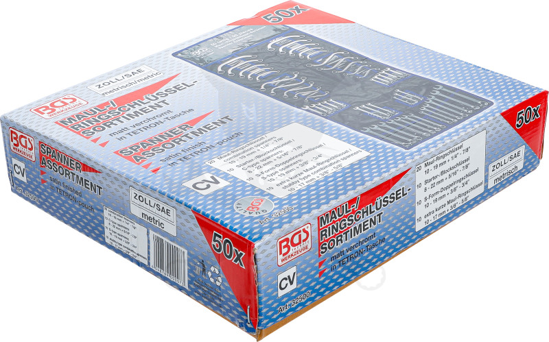 Csillag-villáskulcs készlet 50 db-os COLOS és METRIKUS méretek vegyesen