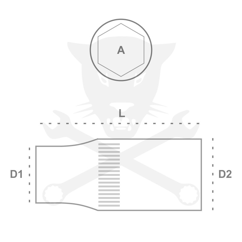 Dugókulcs - crowafej 1/4" 6 lap normál  6 mm Genius