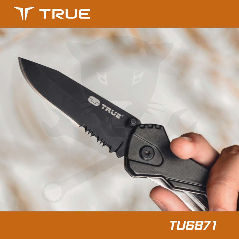 Vágókés, összecsukható Trueblade - Fekete - True