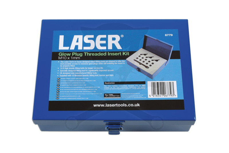 Menetjavító készlet izzító-gyertya menethez M10x1.0 - Laser