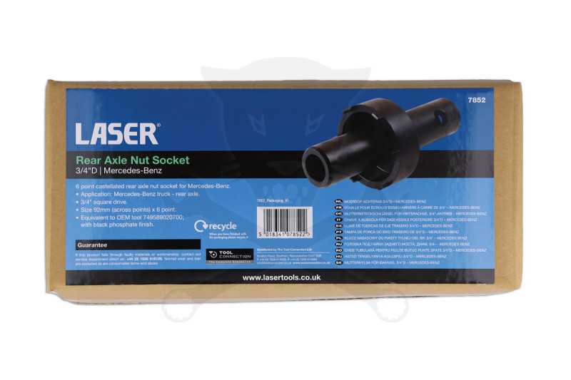 Körmöskulcs Mercedes-Benz TGK 6 köröm x 92 mm 3/4" hátsó kerékagyhoz