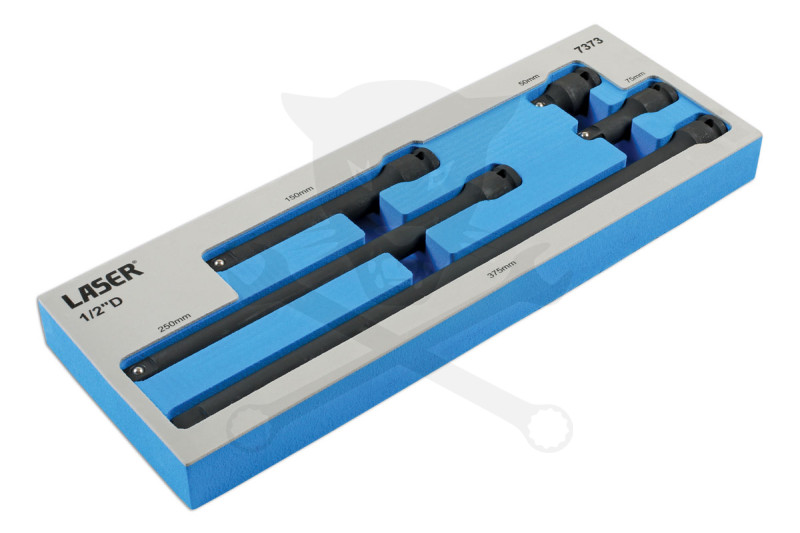 Toldószár készlet, gépi 1/2" 5 db-os 50-75-150-250-375 mm - Tálcás