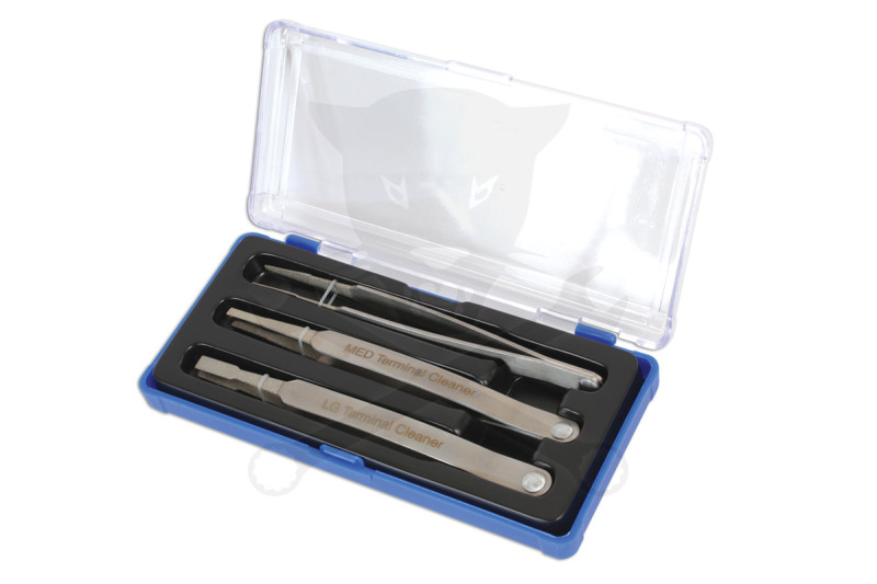 Kábelcsatlakozó gyémánt-tisztító 3 db-os csipesz készlet apa sarukhoz