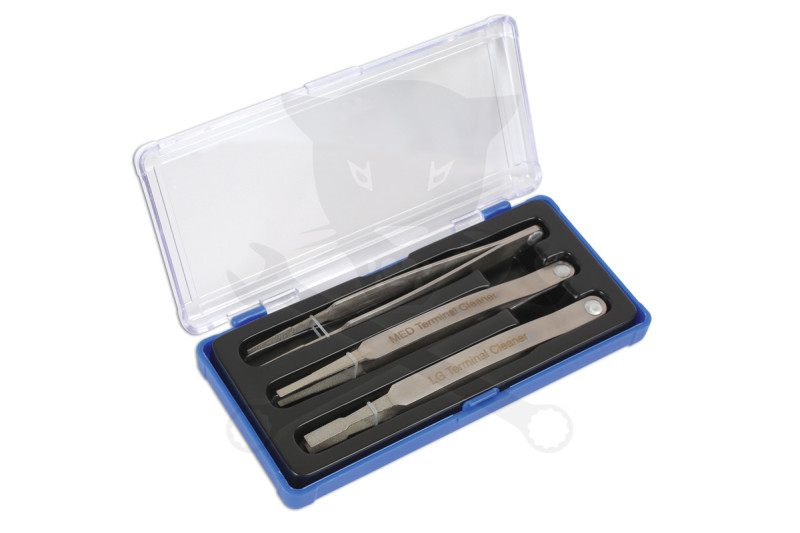 Kábelcsatlakozó gyémánt-tisztító 3 db-os csipesz készlet apa sarukhoz