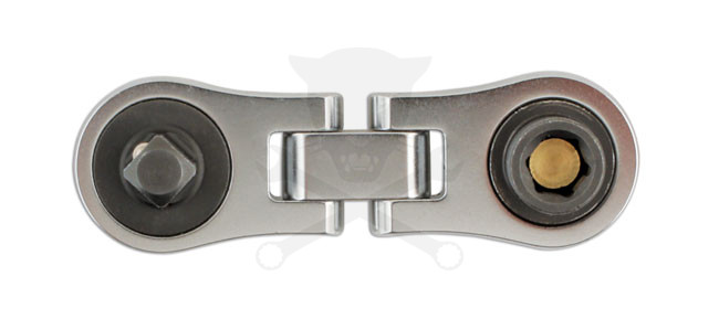 Crowa racsnis kulcs 1/4" mini "zsebracsni" 2+2 funkciós- csuklós