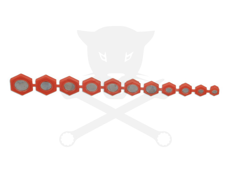 Dugókulcs belsejébe tehető mágnes betét készlet 8-19 mm 11 db-os készlet