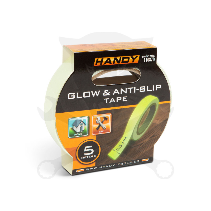Csúszásgátló szalag foszforeszkáló 25 mm x 5 m öntapadós - Handy