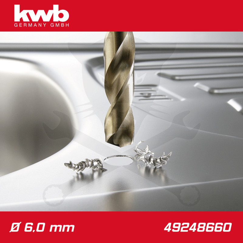 Csigafúró 6,0 mm HSS-G Co5 DIN 338 Twist, profi - KWB