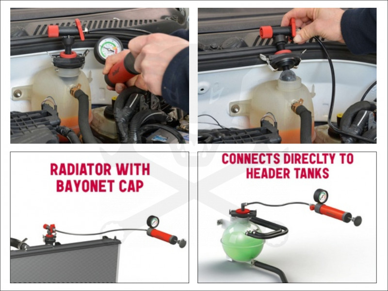 Hűtőrendszer-nyomásvizsgáló készlet - Univ. luffancs készlet