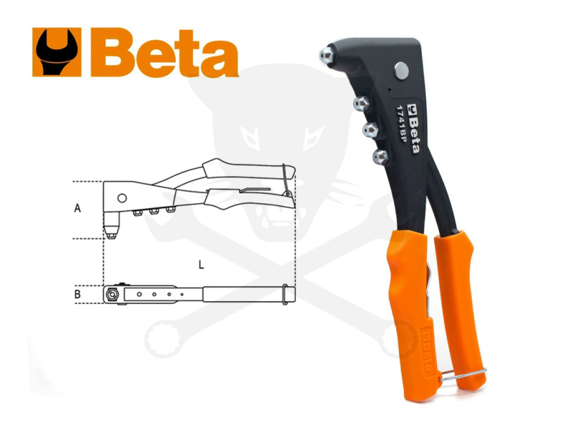 Popszegecshúzó, kézi karos 2.4 - 3.2 - 4.0 - 4.8 - 5 mm Beta