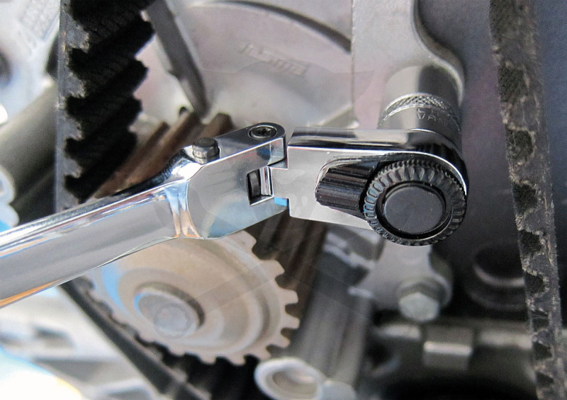 Racsnis hajtószár extra hosszú flexibilis fejjel 1/4" bit+1/4" dugófej