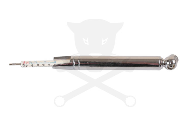 Keréknyomás- és mélységmérő 2:1-ben fém kivitel