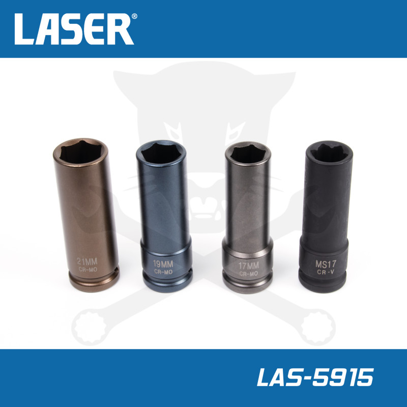 Légkulcsfej készlet 1/2" 4 db-os alufelnihez 17/19/21+17-es Mercedes WAF