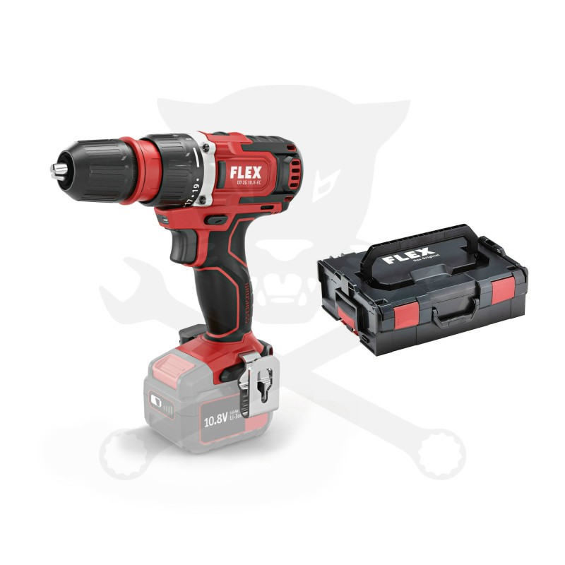 Ütvefúró-csavarbehajtó, akkus 10,8V - akku nélkül, koffer - FLEX (PD 2G 10.8-EC)