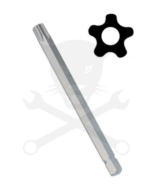 Bit ötágú torx T-55 88 mm lyukas Genius