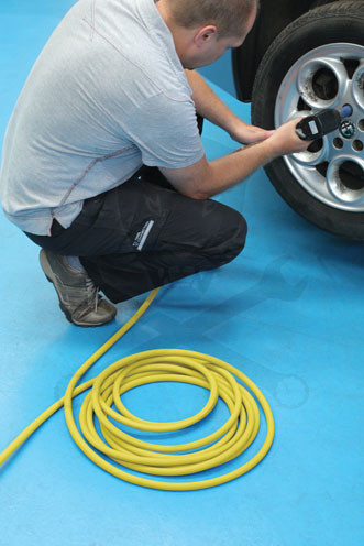 Levegőtömlő 9.5 mm x 15 m Sárga - csavarodásmentes-szuperflexibilis