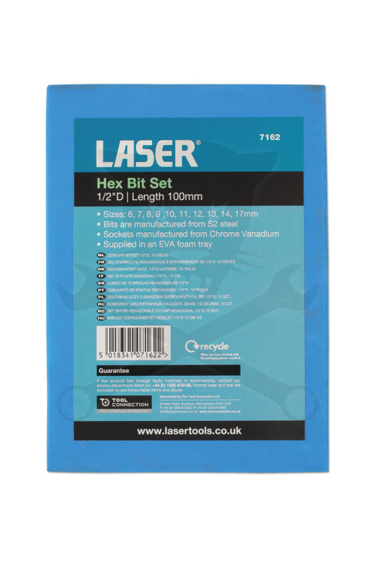 Rátűzőkulcs készlet 1/2" imbusz, hossz. 6-17 mm