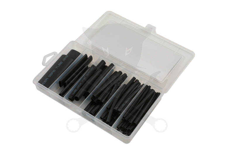 Hőzsugorcső 60 részes klt, duplafalas, fekete 3.2-19.1 mm