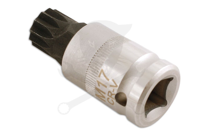 Rátűzőkulcs - crowa+bit 1/2" XZN - Spline M17 - Laser