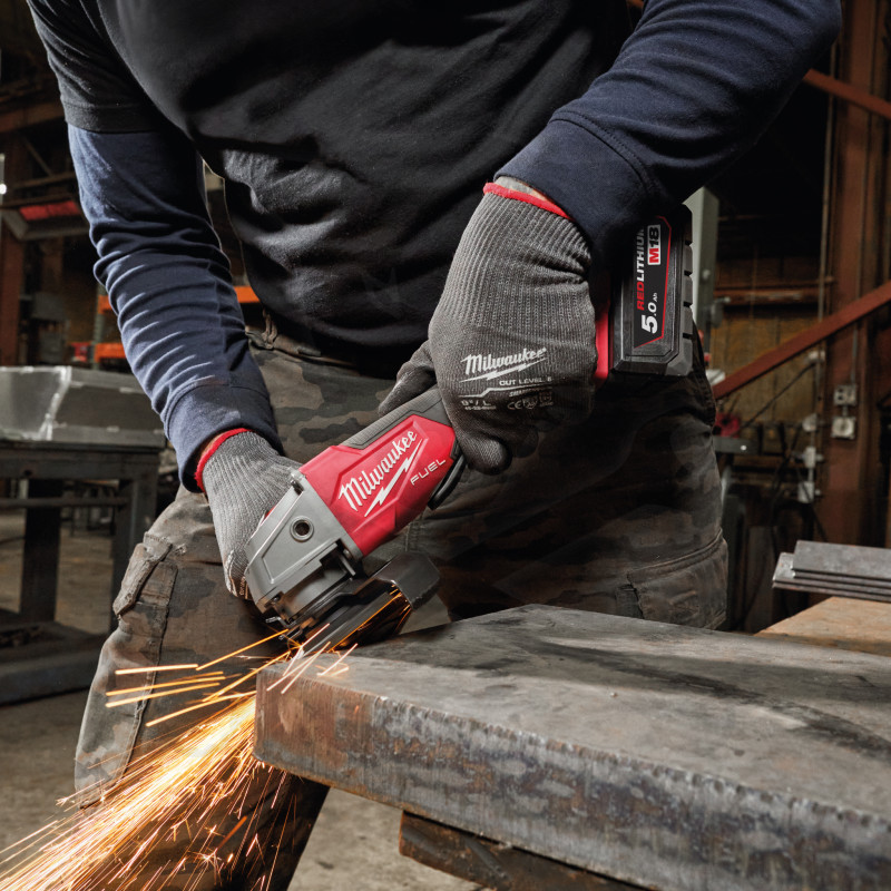 Sarokcsiszoló, akkus 18V - akku nélkül - 125 mm - Milwaukee