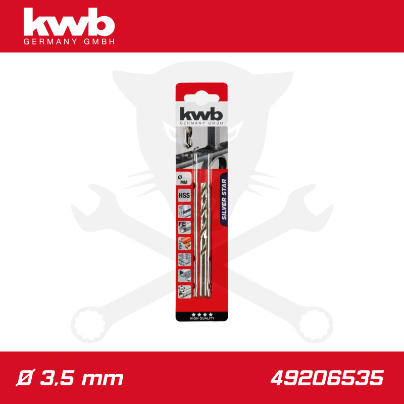 Csigafúró  3,5 mm HSS-G DIN 338 Silver Star, profi - KWB