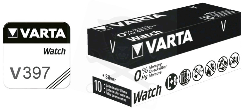 Elem 1.55V - SR726SW 397/396 gombelem - Zn/Ag2O Varta
