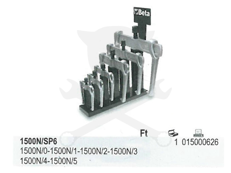 Csapágylehúzó készlet 2 körmös, csúszószáras 6 db-os + állvány -Beta (1500N/SP6)