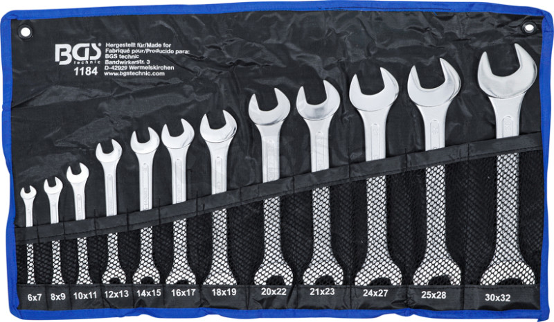 Villás-villáskulcs készlet 12 db-os 6-32 mm - melegen kovácsolt - BGS