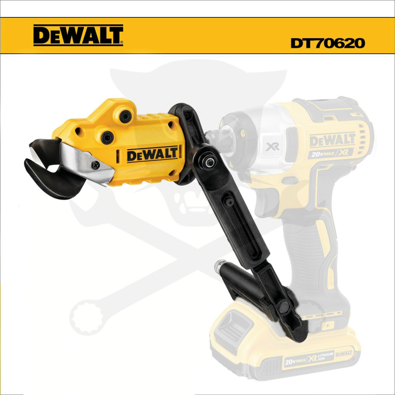 Lemezolló adapter akkumulátoros géphez 1,3 mm 360°  Dewalt