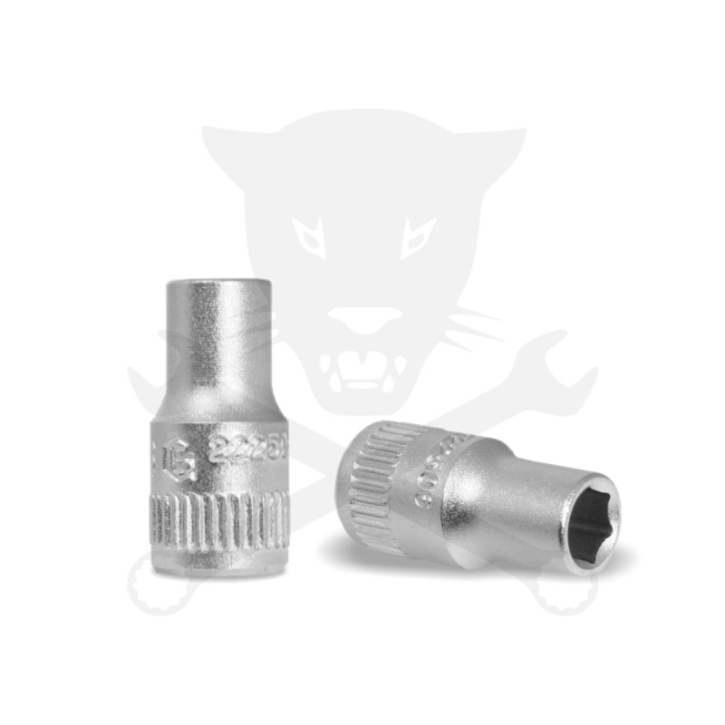 Dugókulcs - crowafej 1/4" 6 lap normál  6 mm Genius