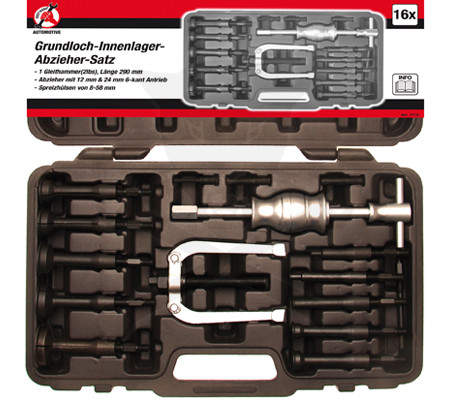 Csapágylehúzó készlet csúszókalapáccsal, belső 8-58 mm Kraftmann