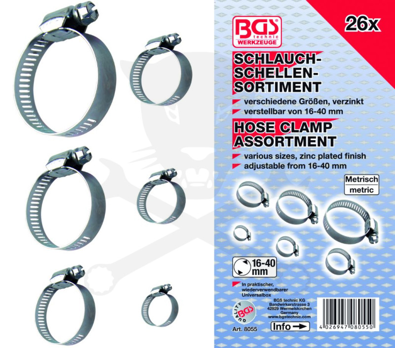 Bilincs készlet 26 részes - átmérők: 16-22-25-28-35-40 mm